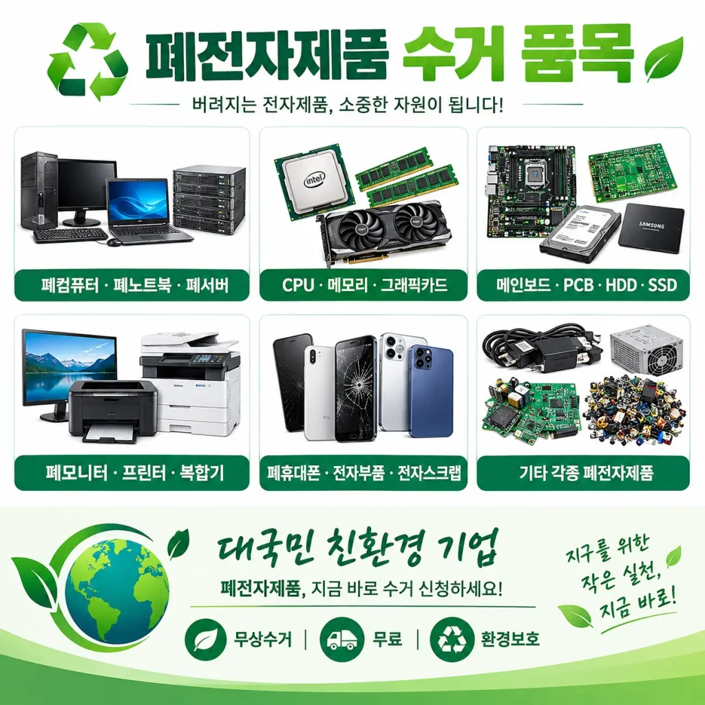 전자제품 수거품목